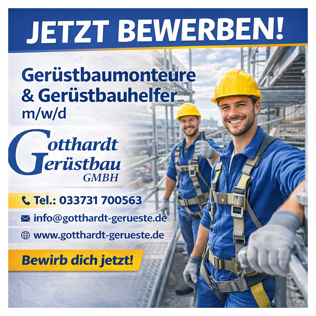 Gotthardt-Gerüstbau Jobanzeige